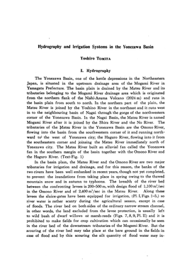 Hydrography and Irrigation Systems in the Yonezawa Basin Yoshiro