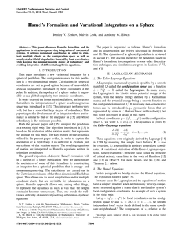 Hamel's Formalism and Variational Integrators on a Sphere