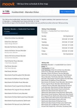 186 Bus Time Schedule & Line Route