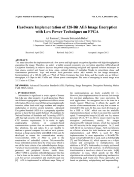 Hardware Implementation of 128-Bit AES Image Encryption with Low Power Techniques on FPGA