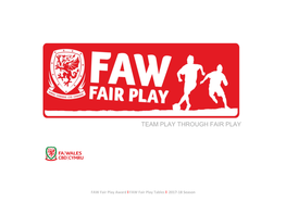 Fair Play Tables L 2017-18 Season Welsh Premier League Welsh Premier Women's League