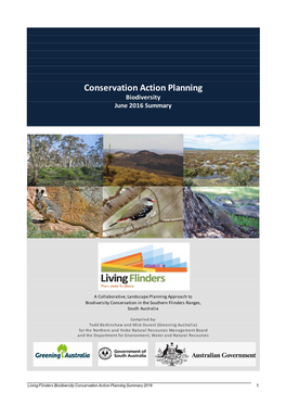 Conservation Action Planning Biodiversity June 2016 Summary
