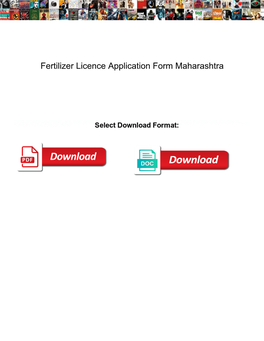 Fertilizer Licence Application Form Maharashtra