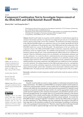 Component Combination Test to Investigate Improvement of the IHACRES and GR4J Rainfall–Runoff Models