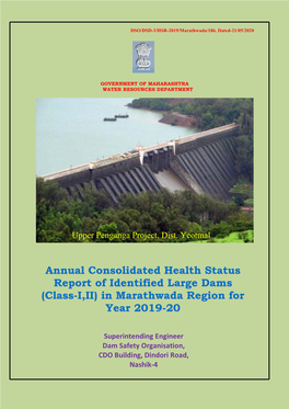 Annual Consolidated Health Status Report of Identified Large Dams in Marathwada Region