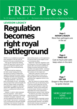 Regulation Becomes Right Royal Battleground