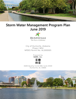 Huntsville Storm Water Management Program Plan