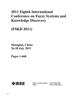 2011 Eighth International Conference on Fuzzy Systems and Knowledge Discovery