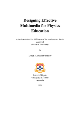 Designing Effective Multimedia for Physics Education