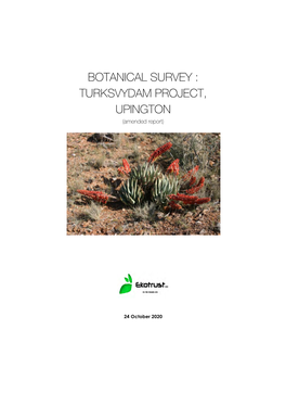 TURKSVYDAM PROJECT, UPINGTON (Amended Report)