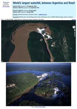 World's Largest Waterfall, Between Argentina and Brazil