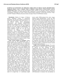 Evidence of Extension on Mercury Unrelated to Impact Basin Deformation