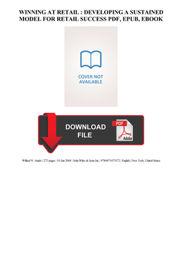 Winning at Retail : Developing a Sustained Model for Retail Success Pdf, Epub, Ebook