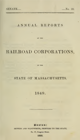Annual Reports of the Railroad Corporations in the State Of