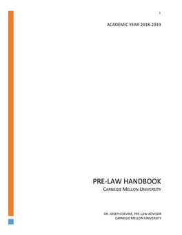 Pre-Law Handbook Carnegie Mellon University