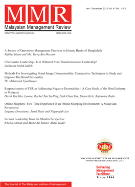 Malaysian Management Review A