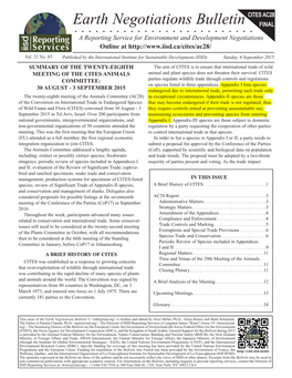 Earth Negotiations Bulletin FINAL