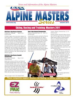 Skiing, Racing and Training: Masters 2011