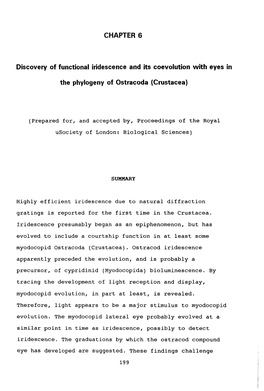 CHAPTER 6 Discovery of Functional Iridescence and Its Coevoiution With