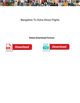 Bangalore to Doha Direct Flights