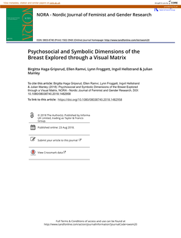 Psychosocial and Symbolic Dimensions of the Breast Explored Through a Visual Matrix