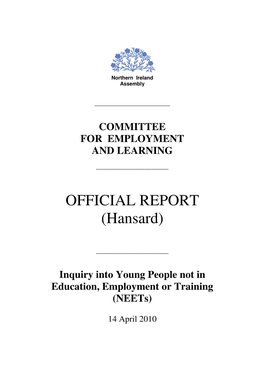 OFFICIAL REPORT (Hansard)