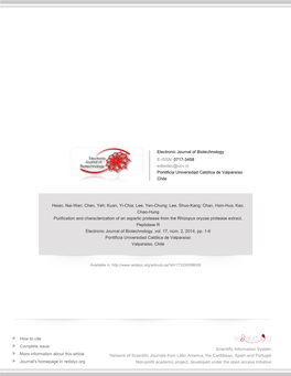 Redalyc.Purification and Characterization of an Aspartic