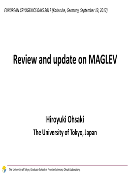 Review and Update on MAGLEV