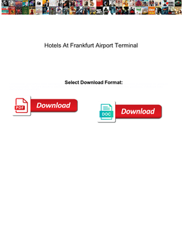 Hotels at Frankfurt Airport Terminal