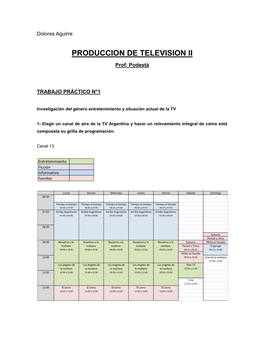 Produccion De Television Ii