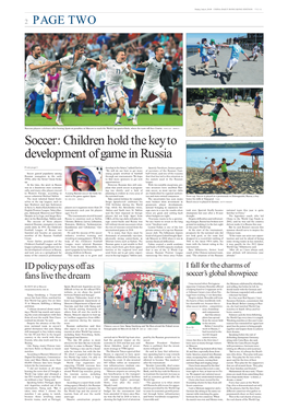 Soccer: Children Hold the Key to Development of Game in Russia
