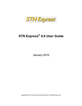 STN Express 8.6 User Guide