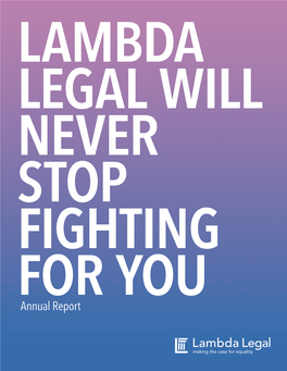 Lambda Legal Annual Report 2017