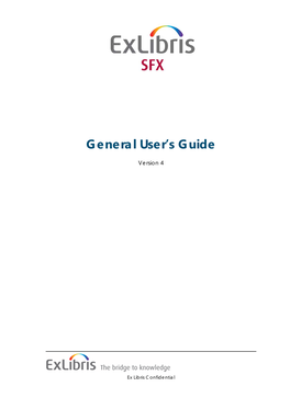 SFX General User's Guide