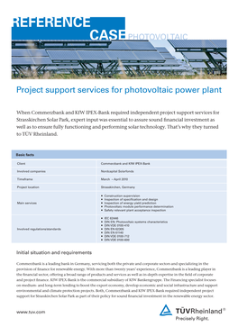 Strasskirchen Solar Park, Expert Input Was Essential to Assure Sound Financial Investment As Well As to Ensure Fully Functioning and Performing Solar Technology