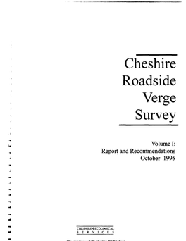Cheshire Roadside Verge Survey