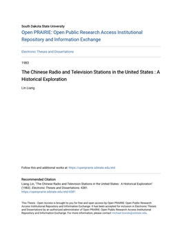 The Chinese Radio and Television Stations in the United States : a Historical Exploration