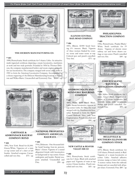 Carthage & Adirondack Railway Company Bond