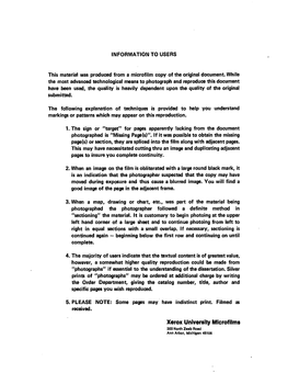 INFORMATION to USERS Xerox University Microfilms