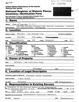 National Register of Historic Places Inventory Nomination Form 1