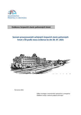 Seznam Provozovaných Veřejných Čerpacích Stanic Pohonných Hmot V ČR Podle Stavu Evidence Ke Dni 30