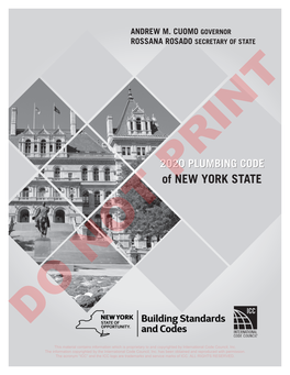 2020 PLUMBING CODE of NEW YORK STATE