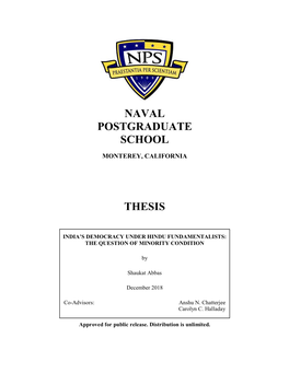 Naval Postgraduate School Thesis