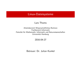 Linux-Dateisysteme