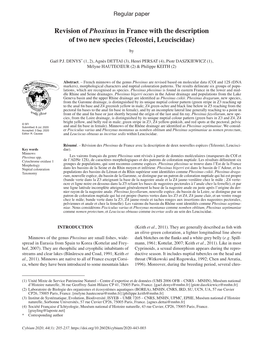 Denys Et Al 2020 Phoxinus Taxonomy.Pdf