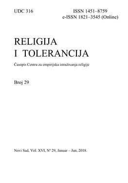 Religija I Tolerancija