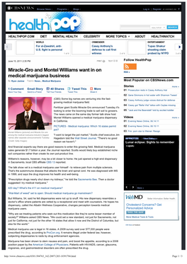 CBS News Miracle-Gro and Montel Williams Want in on Medical