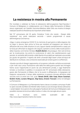 La Resistenza in Mostra Alla Permanente