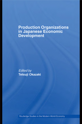 Production Organizations in Japanese Economic Development