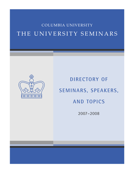 Columbia Seminars